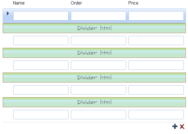 Divider html sections with a customized CSS class.